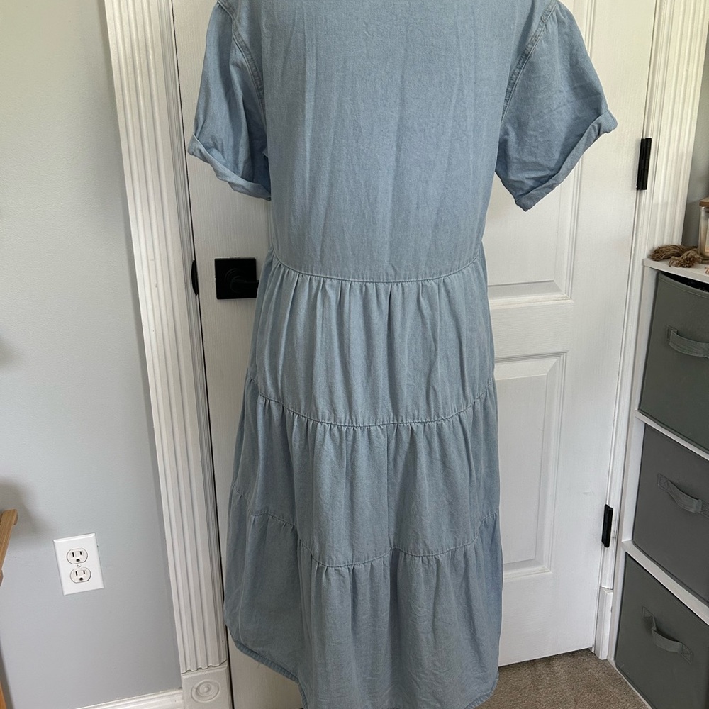 Polagram Light Blue Denim Button Down Dress - Picture 7 of 10